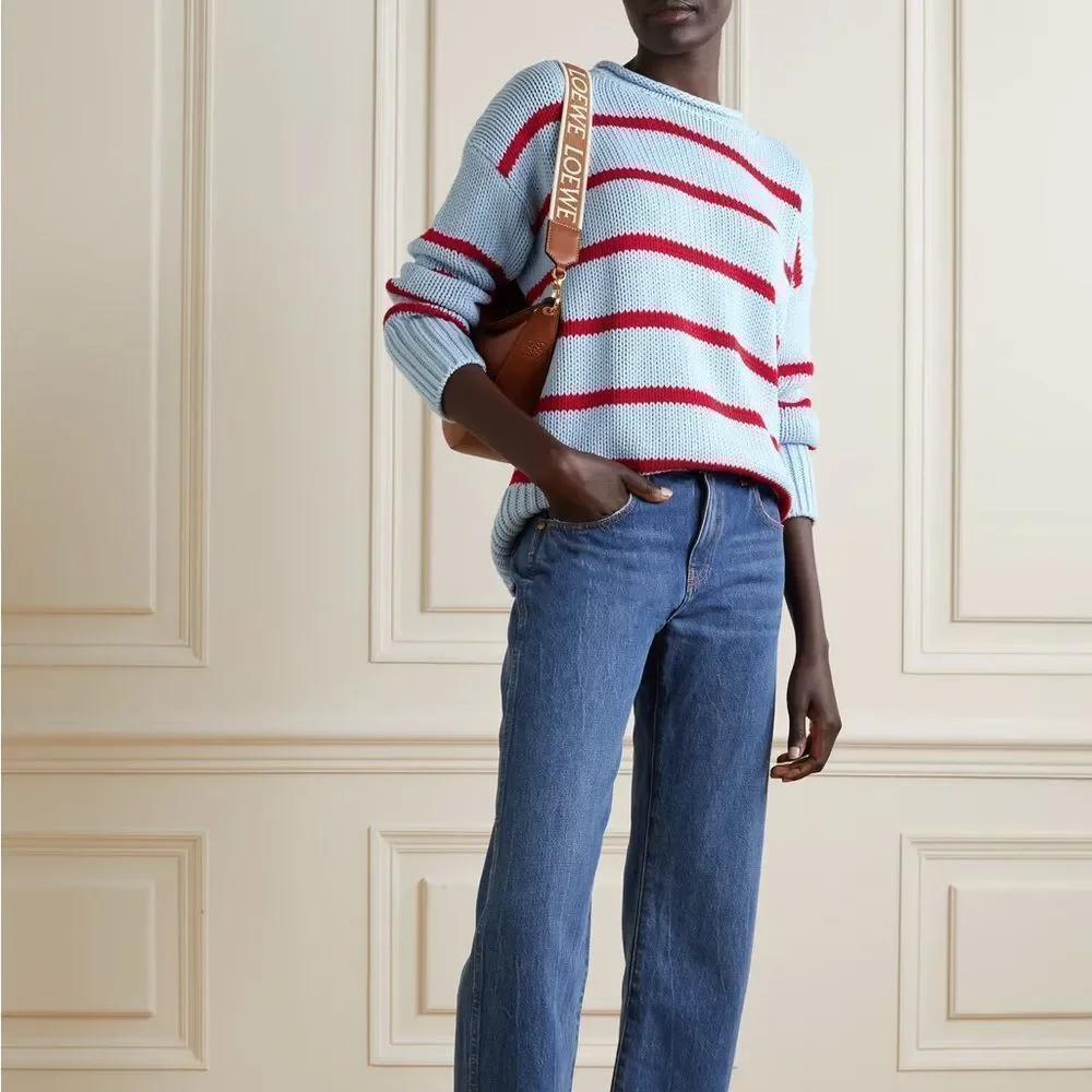 La‎ Ligne Marina blue red striped cotton sweater XXS - Picture 4 of 5